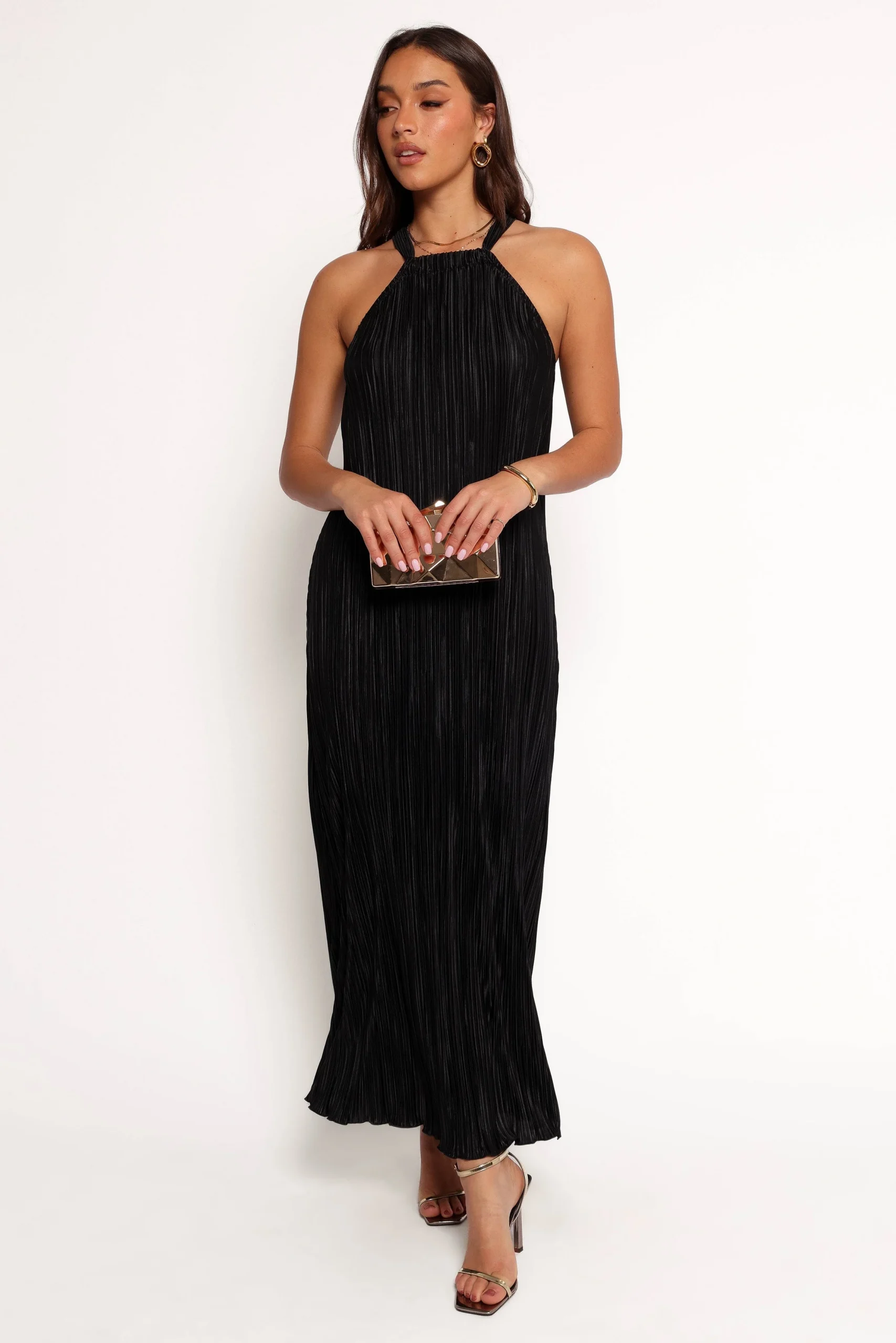 Melody Plisse Halter Maxi Dress - Image 2